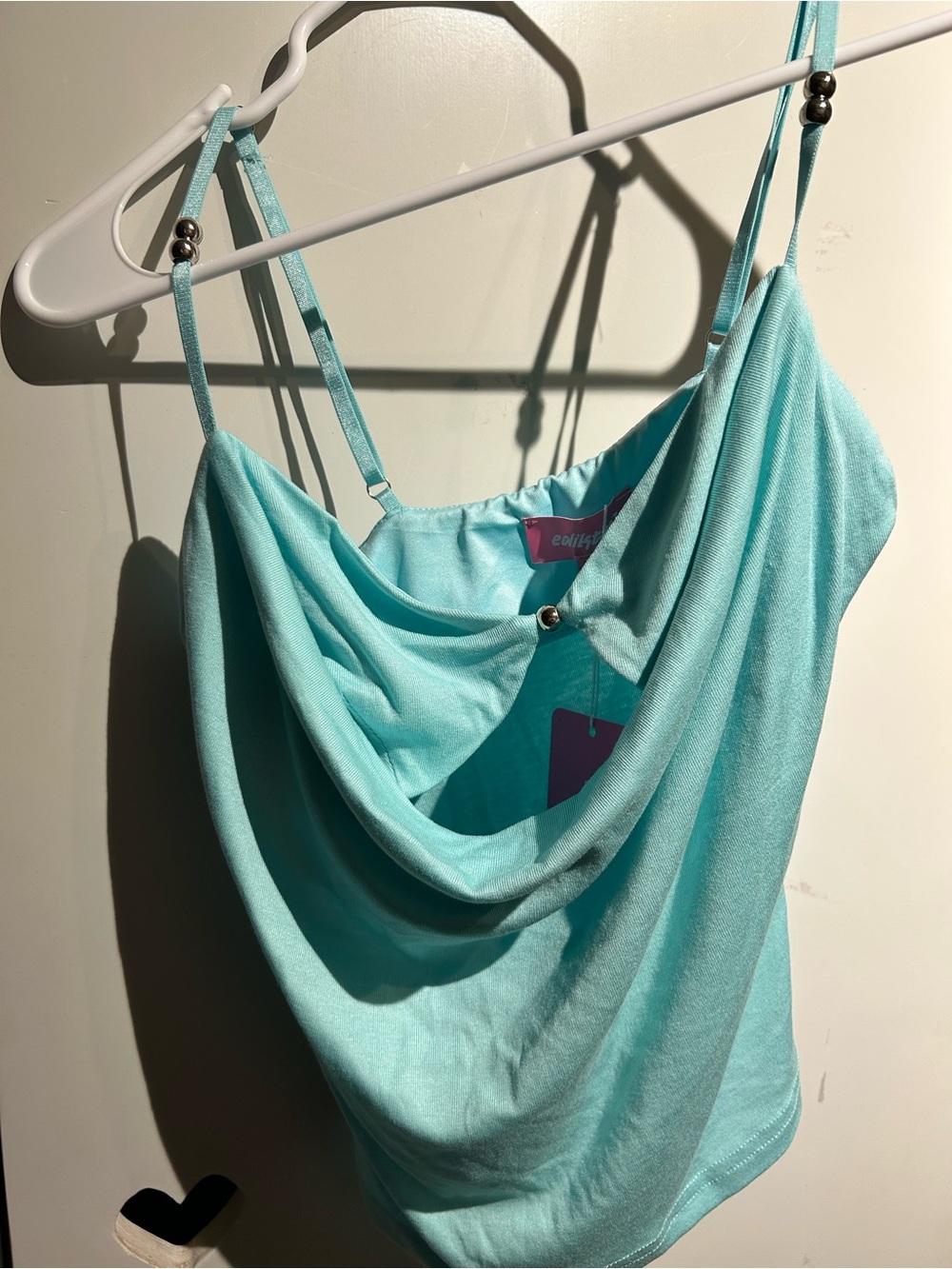Edikted Layered Bra Cowl Neck Top